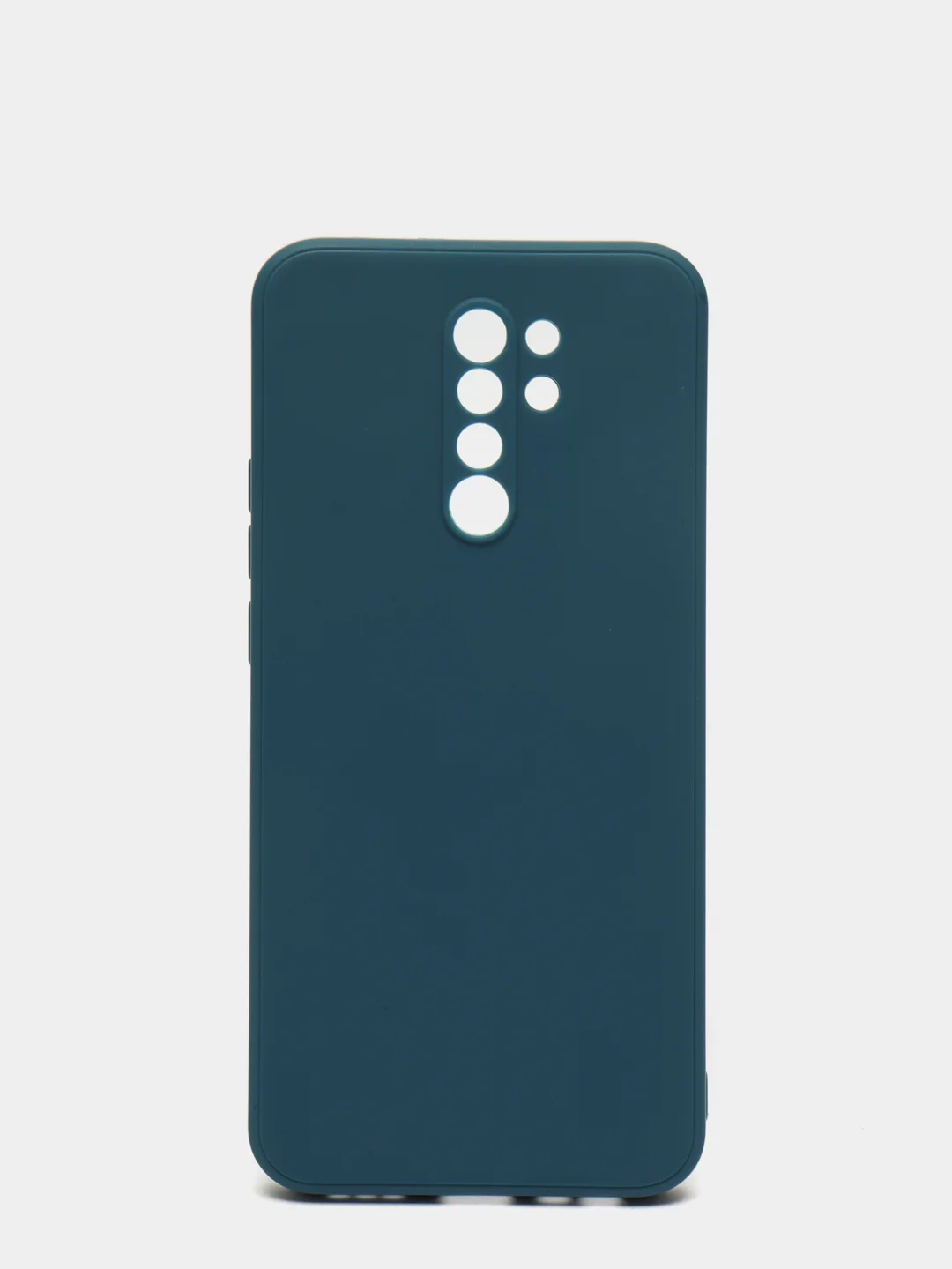 Синий чехол с защитой камеры и бархатом внутри для Xiaomi Redmi 9