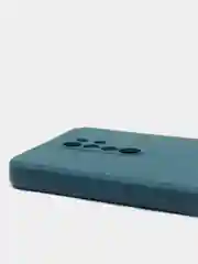 Синий чехол с защитой камеры и бархатом внутри для Xiaomi Redmi 9