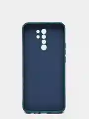 Синий чехол с защитой камеры и бархатом внутри для Xiaomi Redmi 9