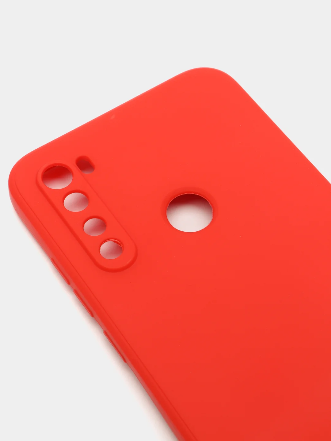 Красный чехол с защитой камеры и бархатом внутри для Xiaomi Redmi Note 8