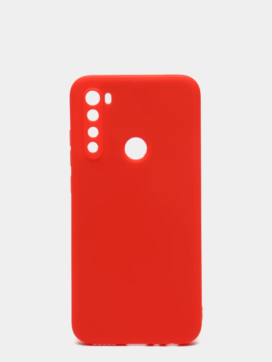 Красный чехол с защитой камеры и бархатом внутри для Xiaomi Redmi Note 8
