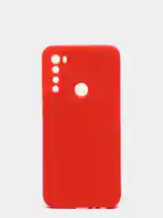 Красный чехол с защитой камеры и бархатом внутри для Xiaomi Redmi Note 8