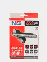 Дневные ходовые огни, LED 8шт., пласт. корп., 158мм, 12V, белый, 2шт