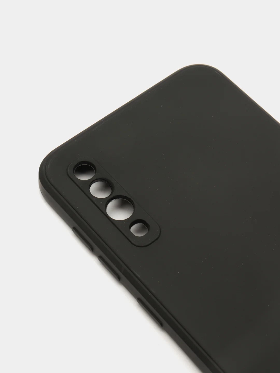 Черный чехол с защитой камеры и бархатом внутри для SAMSUNG A50, A30S