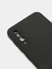 Черный чехол с защитой камеры и бархатом внутри для SAMSUNG A50, A30S