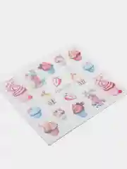 Розовый наклейки для ногтей, цветные