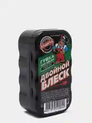 Губка для обуви, щётка, губка с чёрным кремом, чёрная,