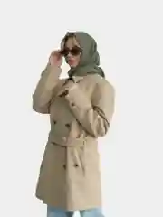 Зелёный хаки женский палантин, однотонный, хлопковый