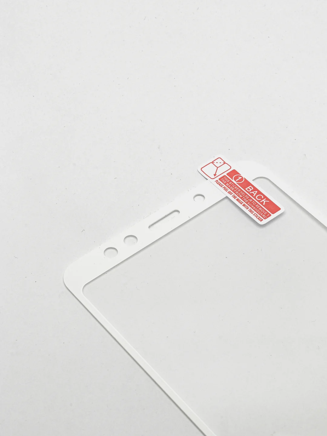 Белый защитное стекло Samsung A8 PLUS