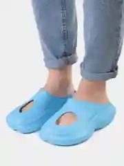 Голубой сабо женские для бассейна, пляжные