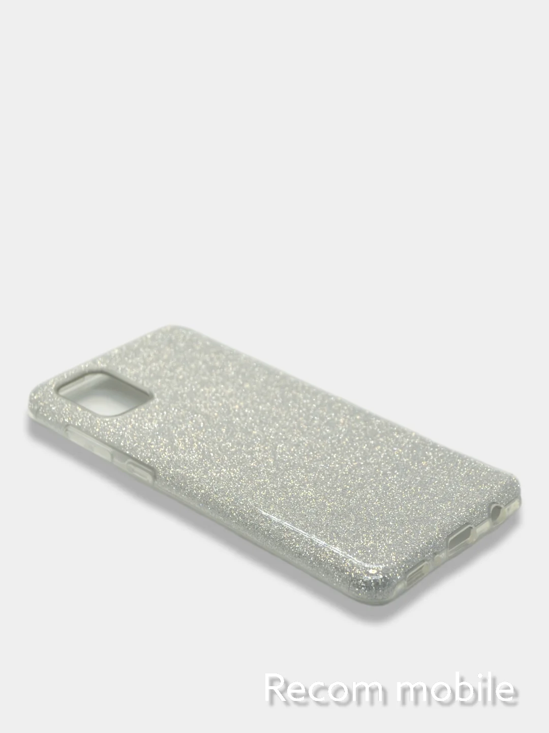 Серебряный чехол блестящий Samsung Galaxy A02S, A52, A72, накладка c блёстками Самсунг