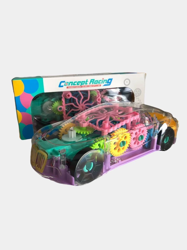 Прозрачная светящаяся машинка с шестеренками Concept Racing