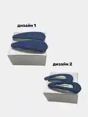 Темно-синий заколка женская "стильная", 2 штуки