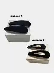 Черный заколка женская "стильная", 2 штуки