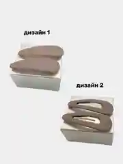 Серый заколка женская "стильная", 2 штуки
