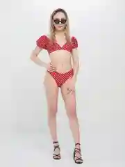Багровый купальник женский раздельный