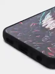 Черный чехол с ярким рисунком/принтом на Samsung Galaxy A03 Core (Самсунг А03 кор)