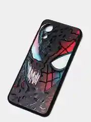 Черный чехол с ярким рисунком/принтом на Samsung Galaxy A03 Core (Самсунг А03 кор)