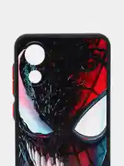 Черный чехол с ярким рисунком/принтом на Samsung Galaxy A03 Core (Самсунг А03 кор)