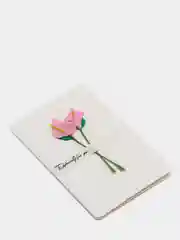 Открытка из крафтовой бумаги с цветком