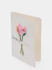 Открытка из крафтовой бумаги с цветком