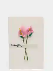 Открытка из крафтовой бумаги с цветком