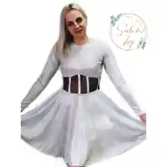Белый платье вечернее с корсетом