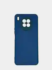Синий чехол Honor 50 Lite / Huawei Nova 8i силиконовый, имитация кожи