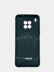 Черный чехол Honor 50 Lite / Huawei Nova 8i силиконовый, имитация кожи