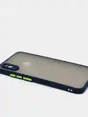 Синий чехол для Xiaomi Redmi Note 7 матовый пластиковый полупрозрачный
