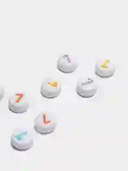 Бусины с цифрами, 7 мм