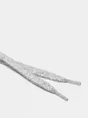 Серебряный шнурки для обуви с люрексом, 100 см, 6 цветов