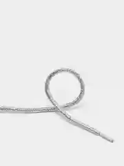 Серебряный шнурки для обуви с люрекос круглые, 100 см, 8 цветов