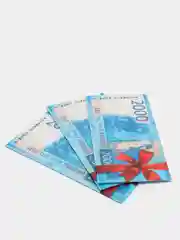 Синий конверт для денег с юмором