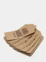 Бирка крафт, 100 шт, "Hand made with Love"