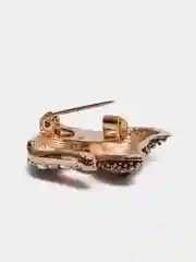 Черный брошь "Кошка"