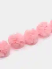 Розовый помпоны декоративные из мягкого фатина, 5 штук, 2,5 см