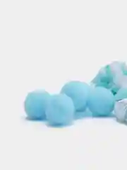 Голубой помпоны декоративные из мягкого фатина, 5 штук, 2,5 см