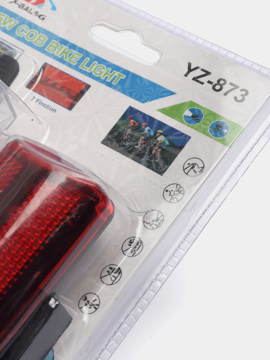 Белый фонарь YZ-873/BL-408 Велосипедный Светодиодный(3 Длинных+5 Светодиод.)