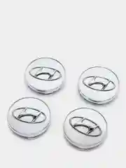 Колпачки заглушки на литой диск Hyundai 60мм, 4 штуки, серебристые / Хундай /