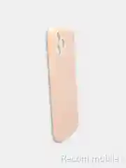 Коралловый меланж чехол для iPhone 12 PRO MAX матовый силиконовый с закрытым низом и бархатом внутри