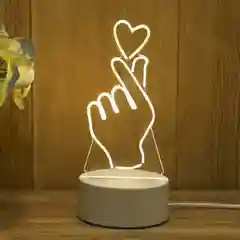 Зеркальный светодиодный 3D ночник/ Двухсторонняя декоротивная ночная лампа