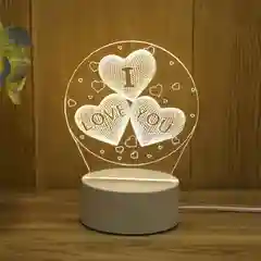 Зеркальный светодиодный 3D ночник/ Двухсторонняя декоротивная ночная лампа