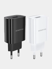 СЗУ 1USB Блок питания 2.1A, Быстрая зарядка, Borofone BN1