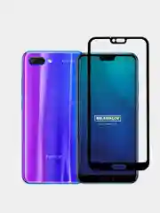 Защитное стекло 9D для Honor 10 с черной рамкой