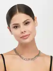 Серебряный классическая женская цепь на шею