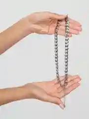 Серебряный классическая женская цепь на шею