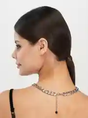 Серебряный классическая женская цепь на шею