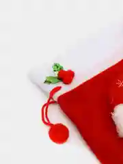 Алый новогодний мешочек, новогодняя сумка для подарков, новогодняя упаковка