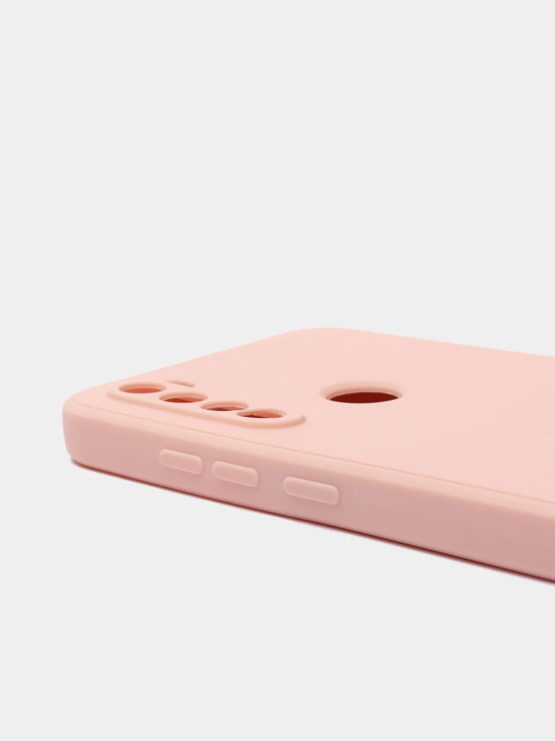Розовый чехол для REDMI NOTE 8T с защитой камеры и бархатом внутри